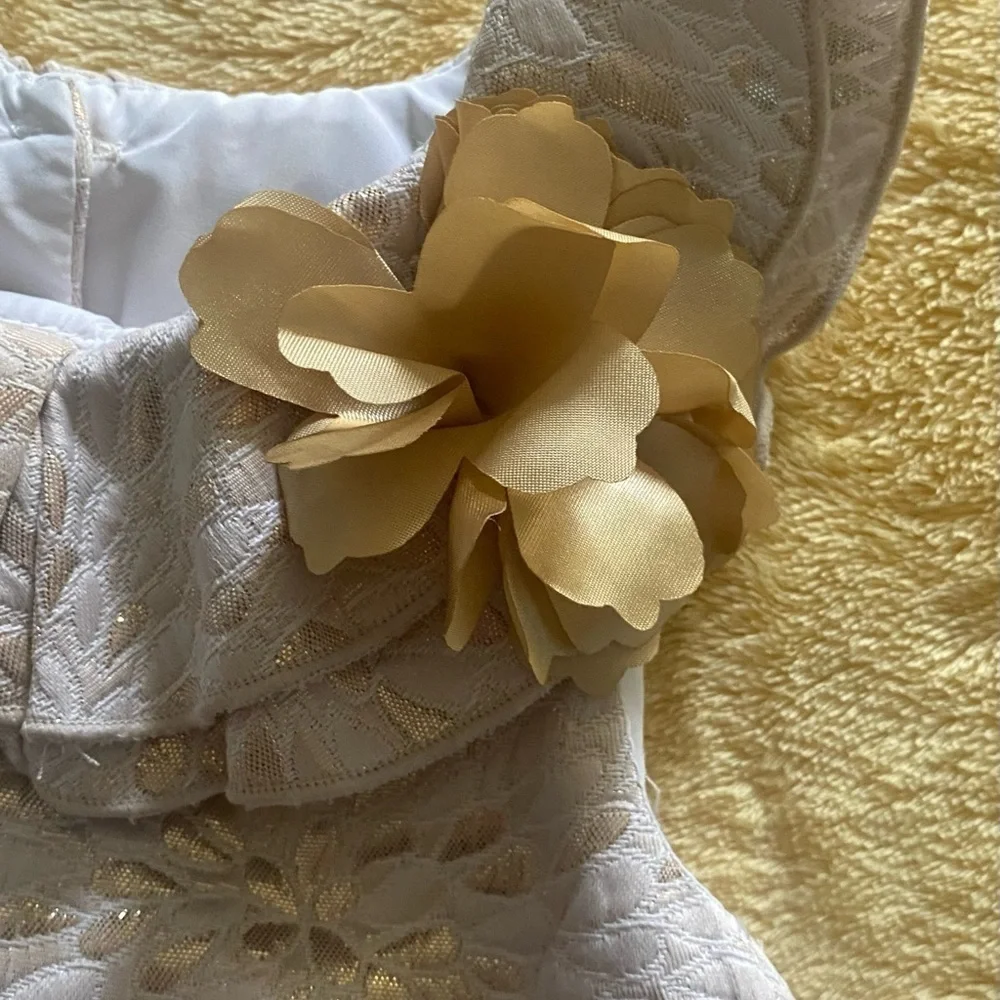 NWT-LAURA ASHLEY LONDON-GOLD DRESS